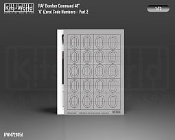 Kitsworld Kitsworld 1:48 Paint Masks RAF Codes '0'- Part two KWM480056 RAF 48 inch 0-9 Bomber Command codes 1:48th scale~ 